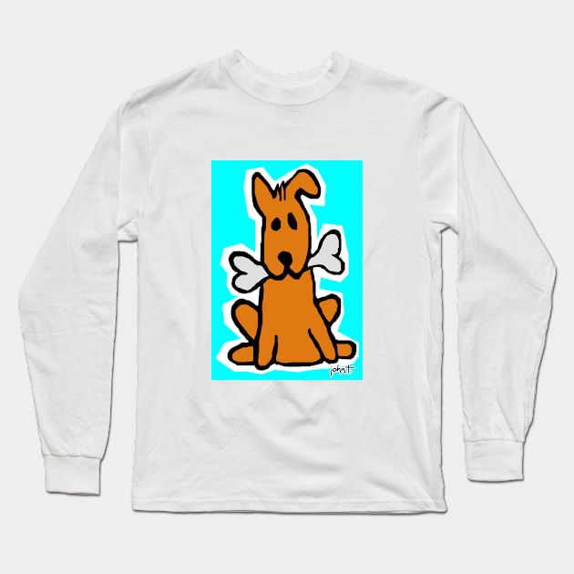 Dog & Bone Blue Long Sleeve T-Shirt by JohnT